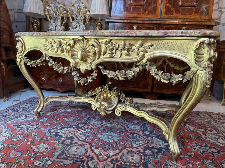 CONSOLE DE MILIEU D’APPARAT DE STYLE LOUIS XV