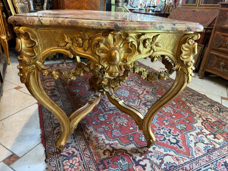 CONSOLE DE MILIEU D’APPARAT DE STYLE LOUIS XV
