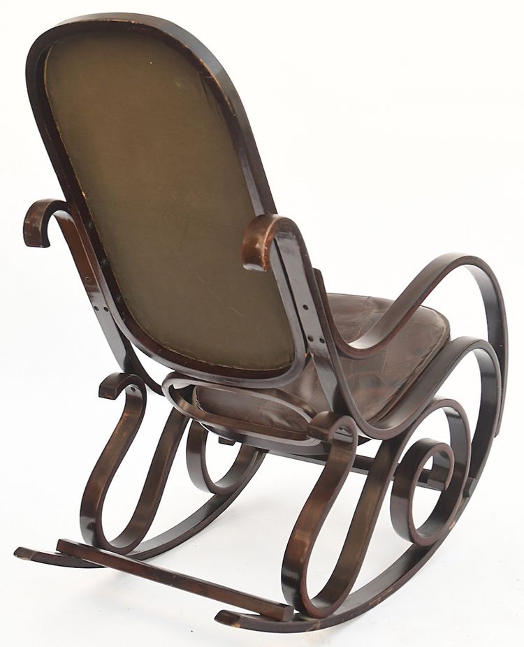 Rocking chair simili cuir