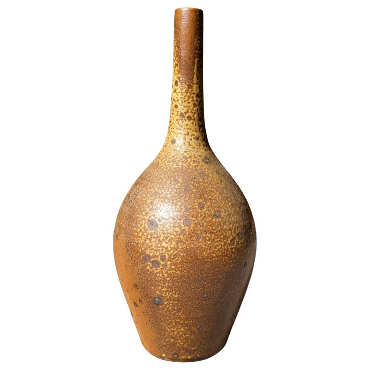 Vase en grès pyrité Michel Dumont / Puisaye