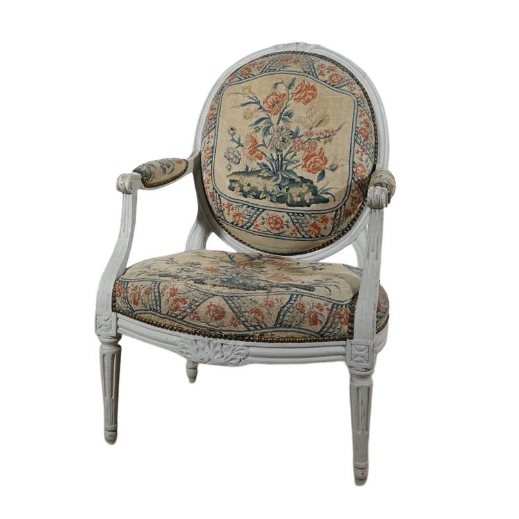 Large fauteuil à la reine attribué à OTHON