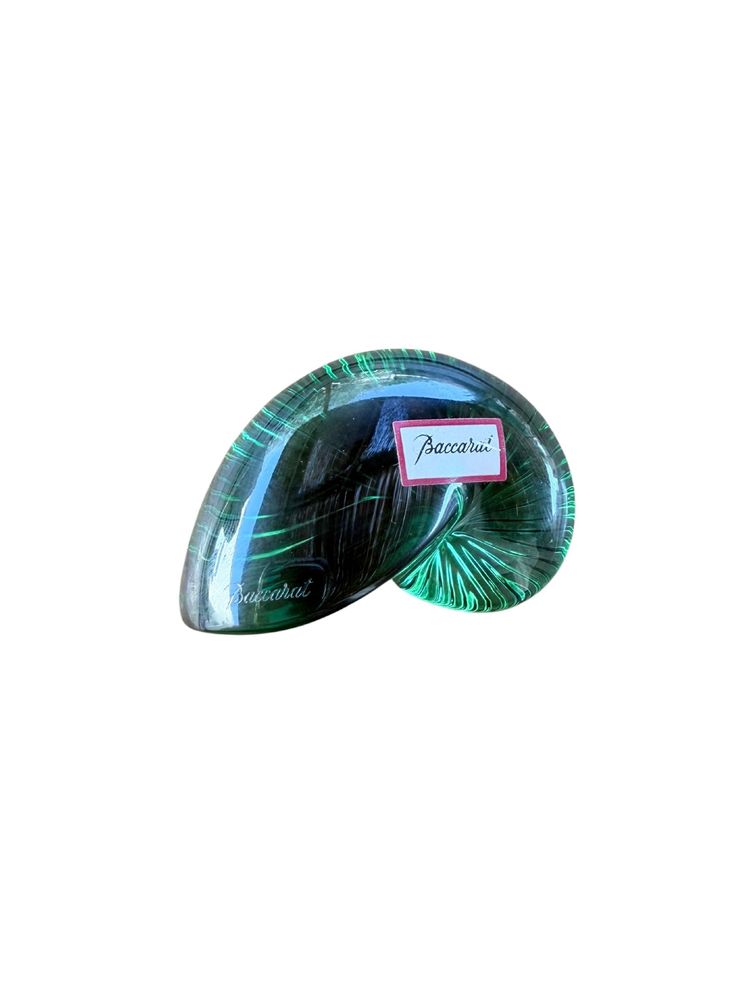 Baccarat – Nautile en cristal vert émeraude
