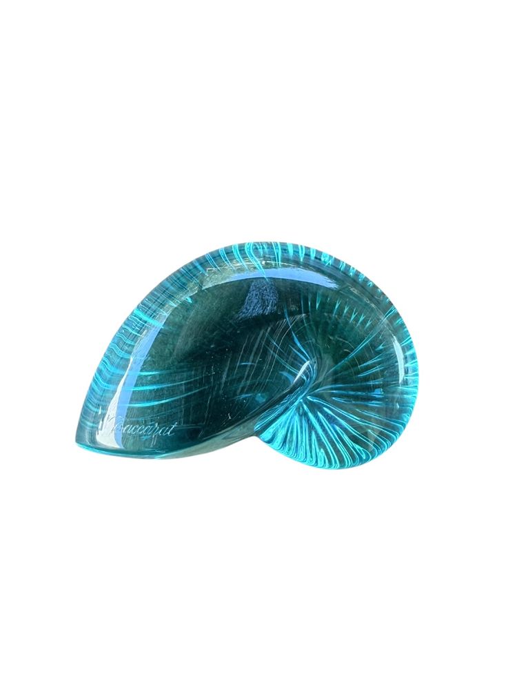 Baccarat – Nautile en cristal - Bleue clair