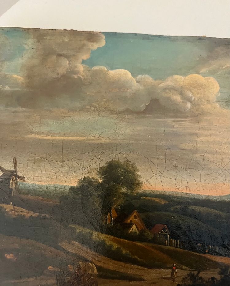 Öl auf Leinwand, ländliche Landschaft