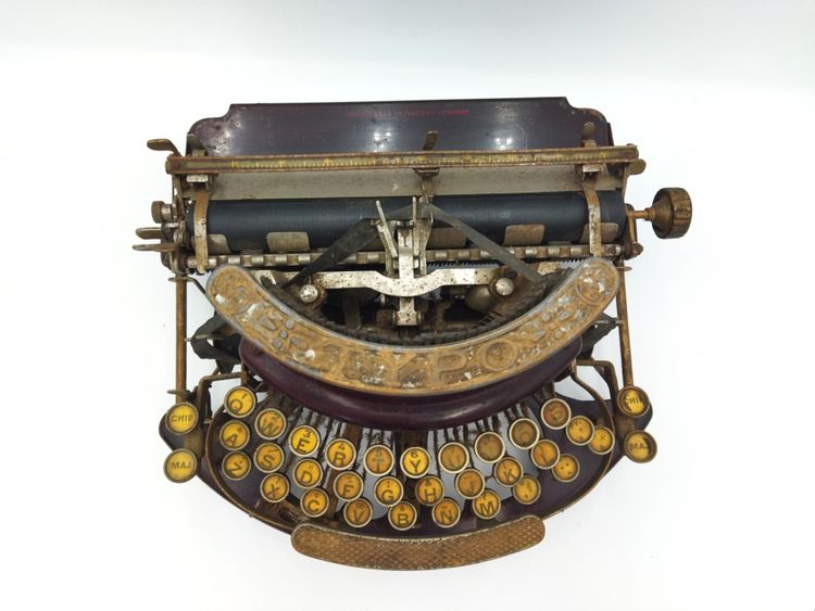 TYPO MANUFRANCE Antique Typewriter, Enameled Cast Iron, Early 20th Century Collection