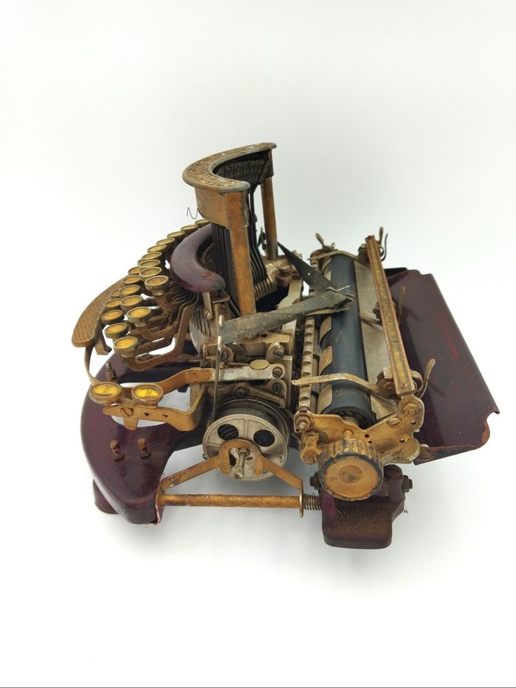TYPO MANUFRANCE Antique Typewriter, Enameled Cast Iron, Early 20th Century Collection