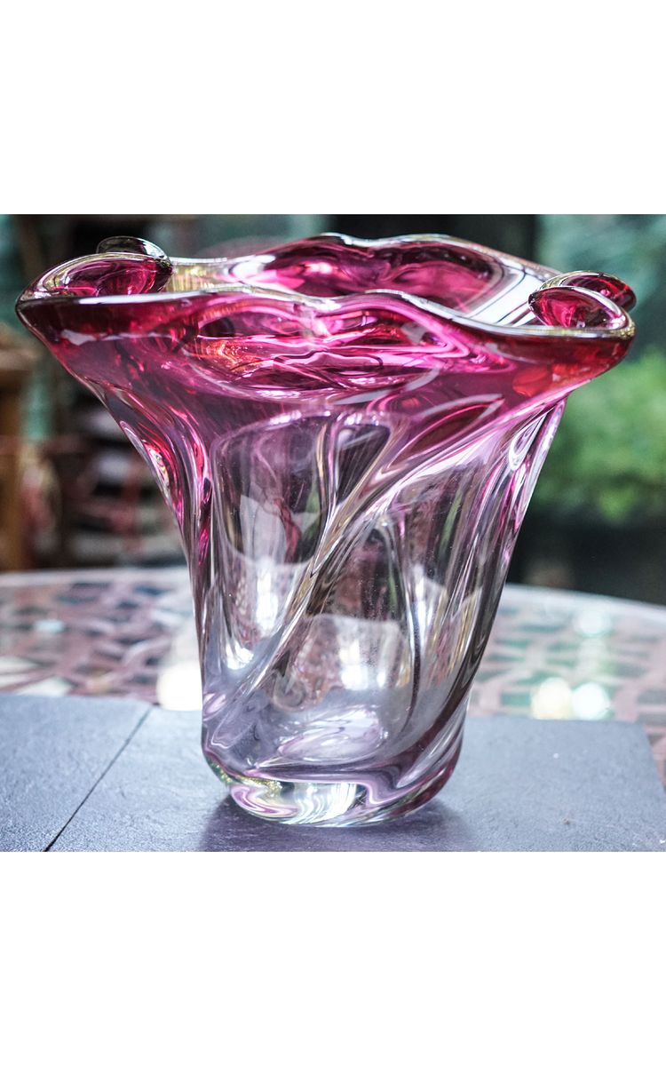 Murano vase, solid crystal