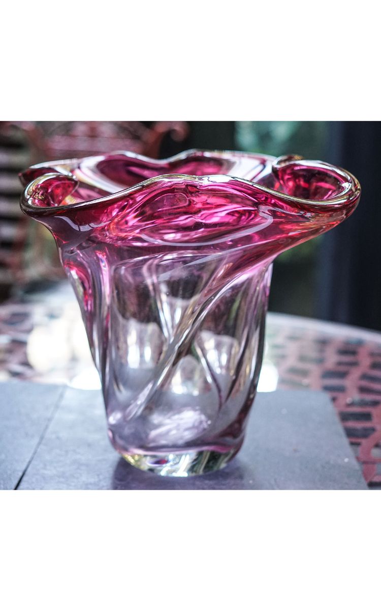 Murano vase, solid crystal