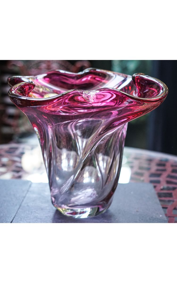 Murano vase, solid crystal