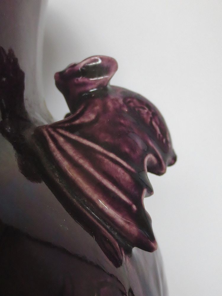 Art Nouveau vase in Longwy earthenware.
