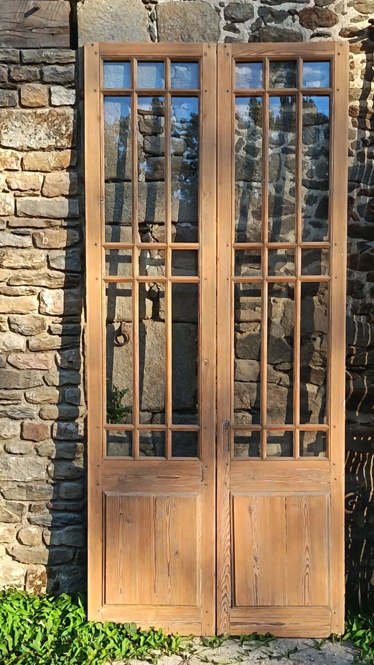 Double porte vitrée ancienne bibliothèque vitrine atelier loft