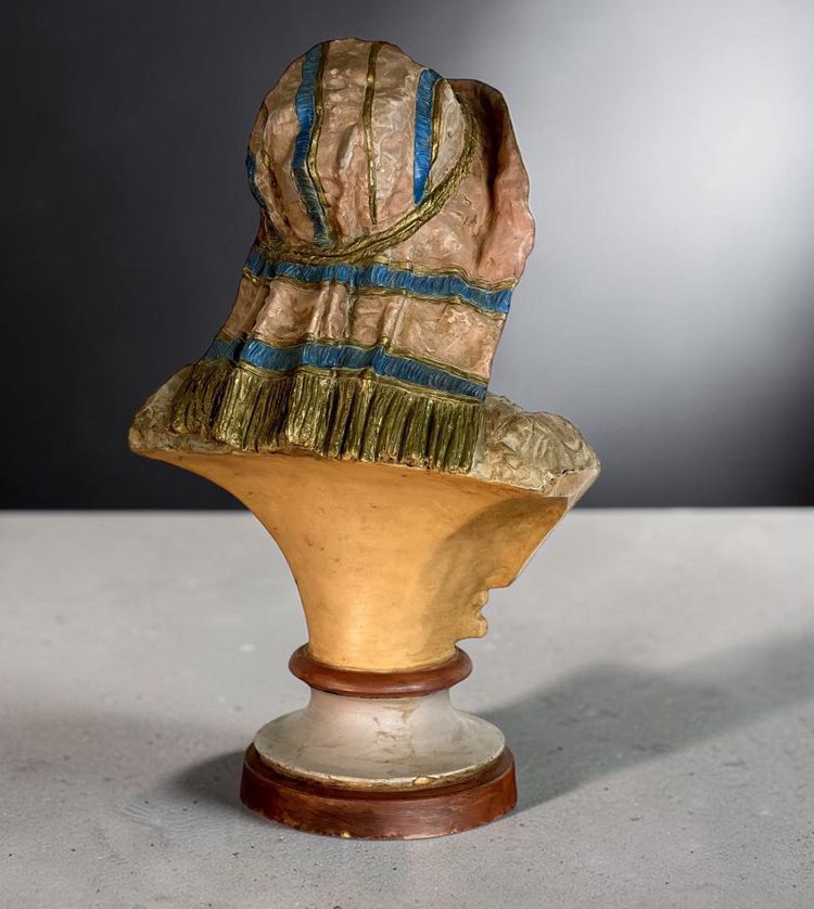 POLYCHROME TERRAKOTTA-ORIENTALISTISCHE BÜSTE – GOLDSCHEIDER UM 1900