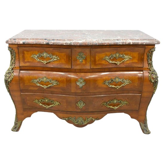 Commode Tombeau En Placage d'époque 1900