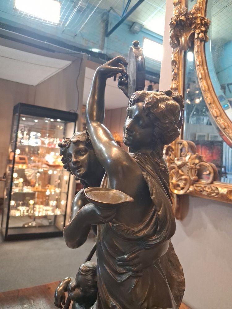 Gruppo scultoreo in bronzo di SCHOENEWERK, 1820/1885