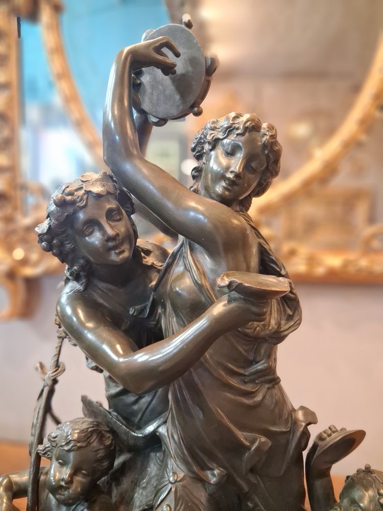 Gruppo scultoreo in bronzo di SCHOENEWERK, 1820/1885