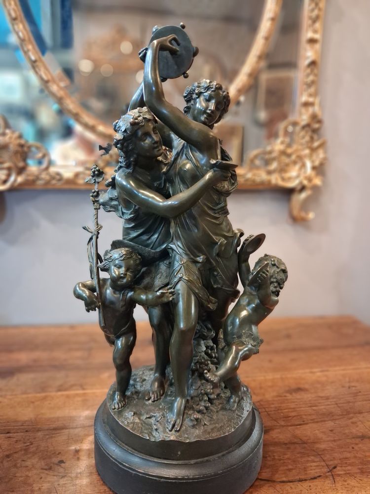 Gruppo scultoreo in bronzo di SCHOENEWERK, 1820/1885