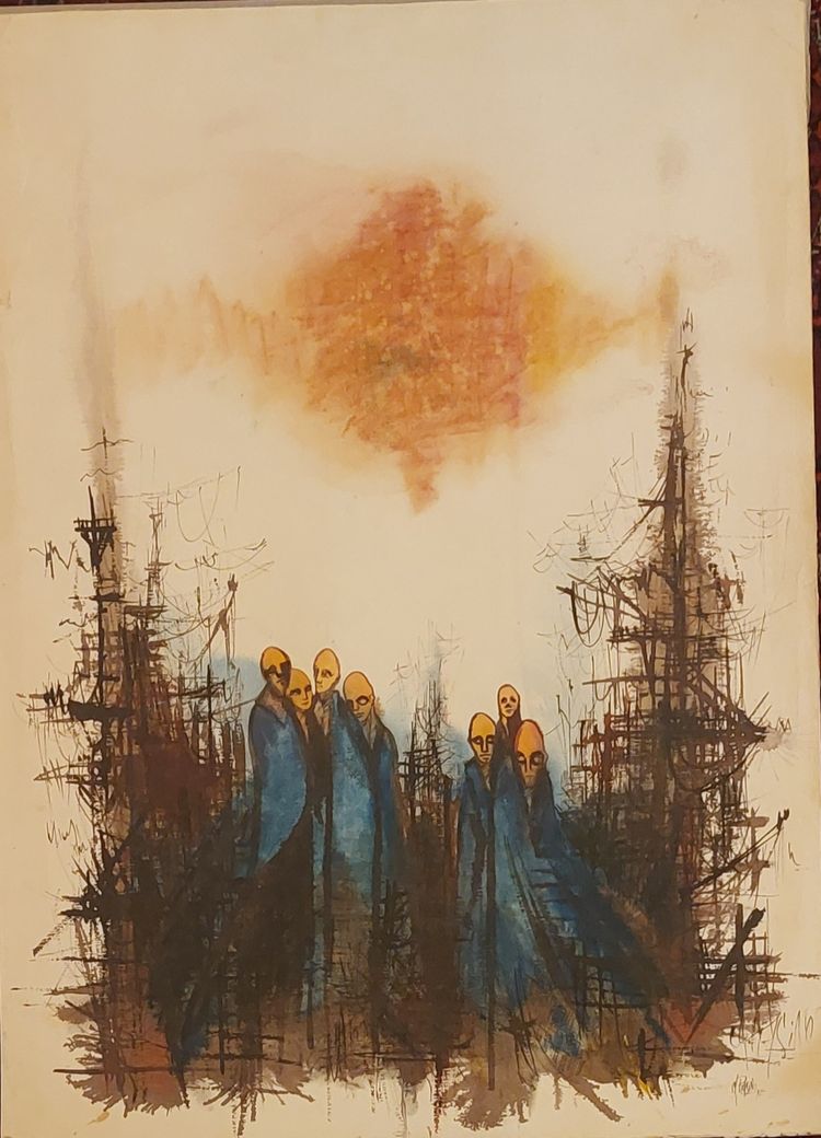 Charles Pasino - (1950 - ..) - 1 watercolor and 2 etchings -