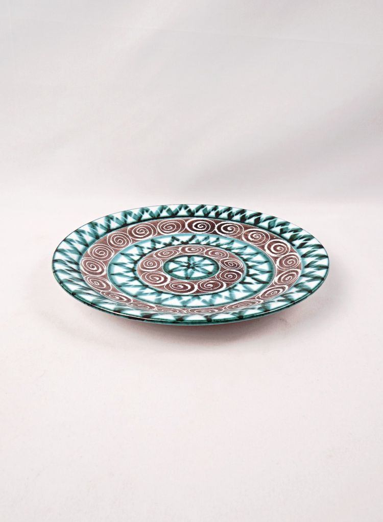 Ceramic plate signed Robert Picault, Mid-Century 1950s