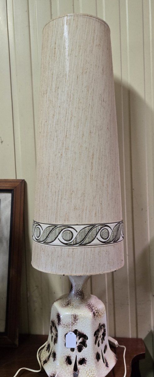 Very large ceramic lamp/floor lamp from the Art Deco period
