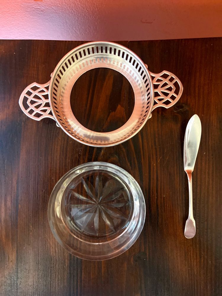 GALLIA butter dish, silverware