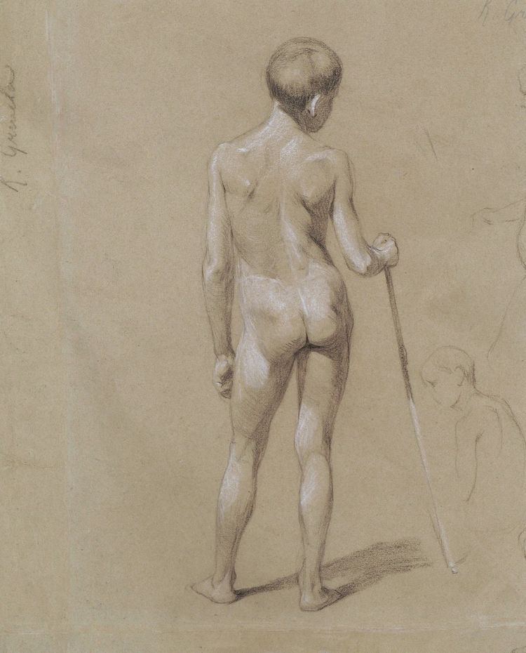 École AUTRICHIENNE du XIXème siècle, Jeune garçon nu de dos