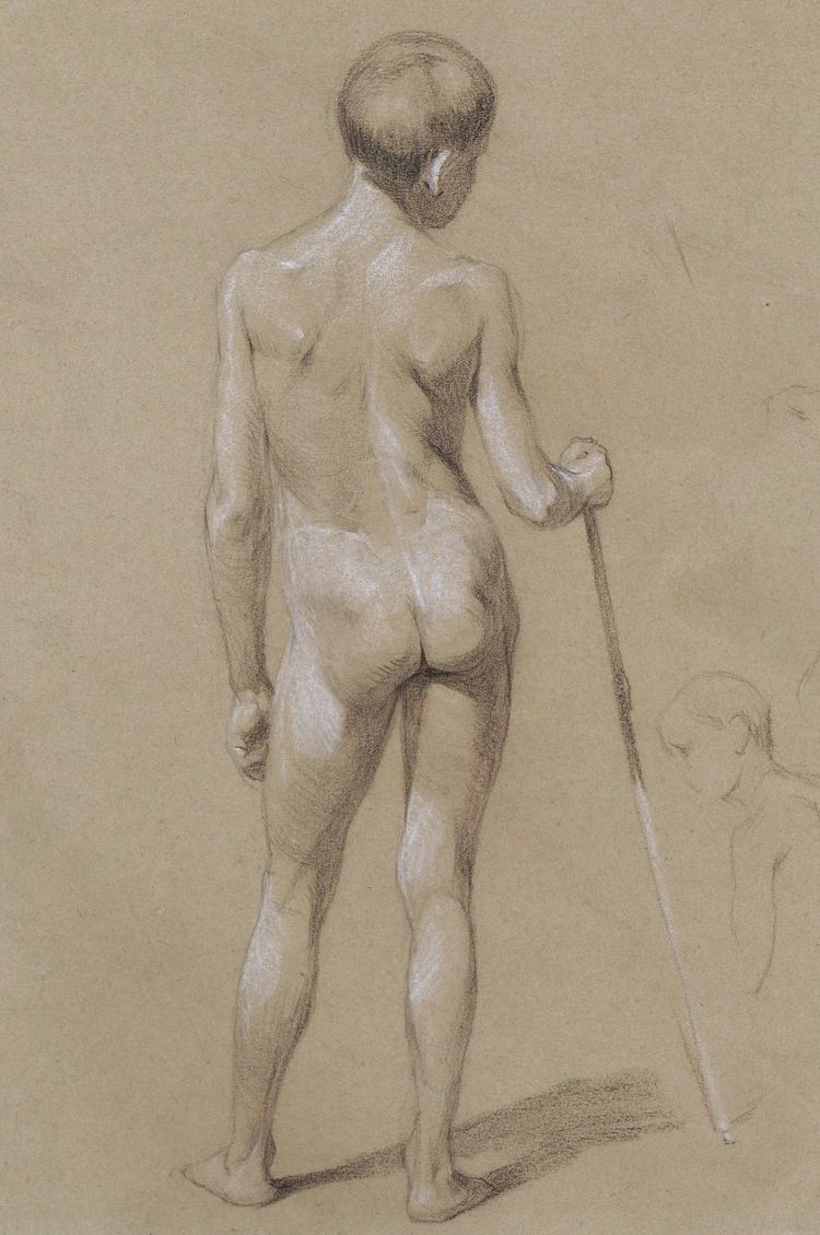 École AUTRICHIENNE du XIXème siècle, Jeune garçon nu de dos