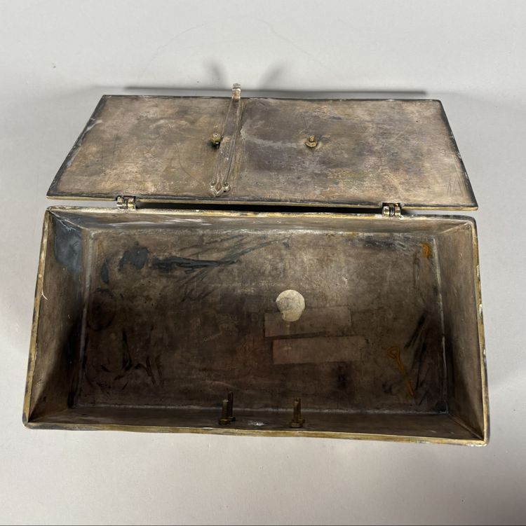 19th century solid silver 950 box in the Neo-Gothic/Renaissance style