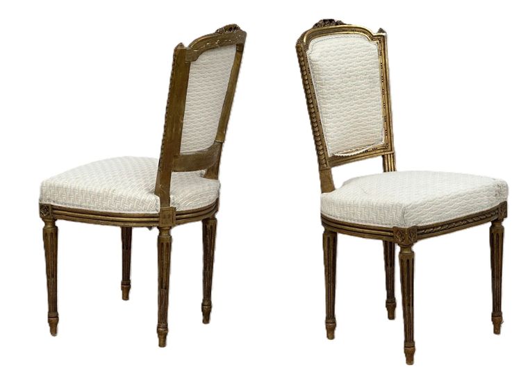 Gilded Louis XVI style chair
