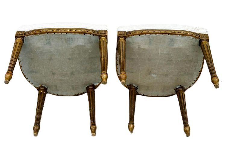 Gilded Louis XVI style chair