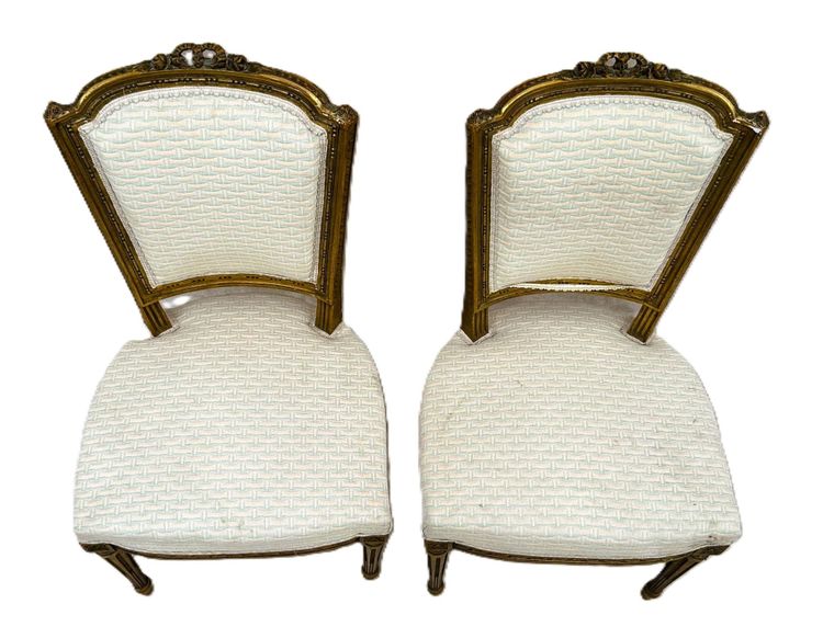 Gilded Louis XVI style chair