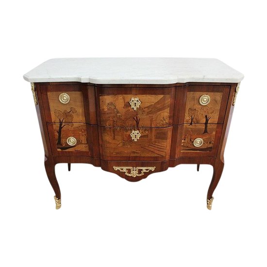 Commode Sauteuse, Style Transition Louis XV/Louis XVI – Fin XIXe