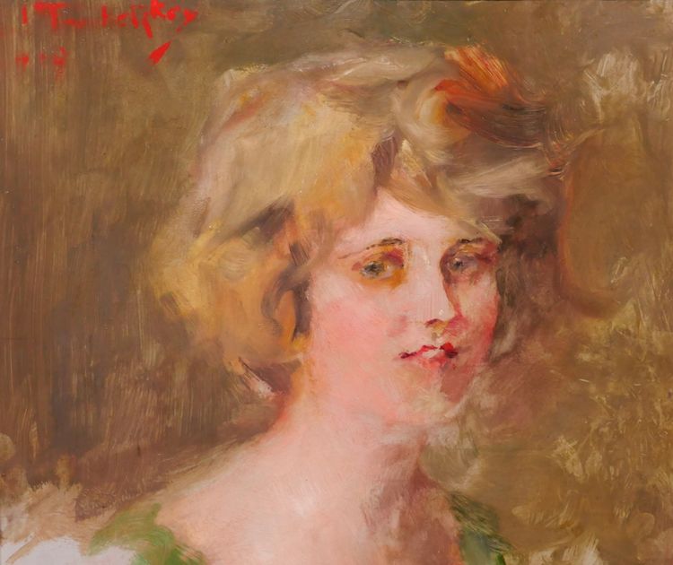 Paul Troubetzkoy 1866–1938 Porträt der Schauspielerin Mary Pickford, Gemälde, 1919 Skulptur