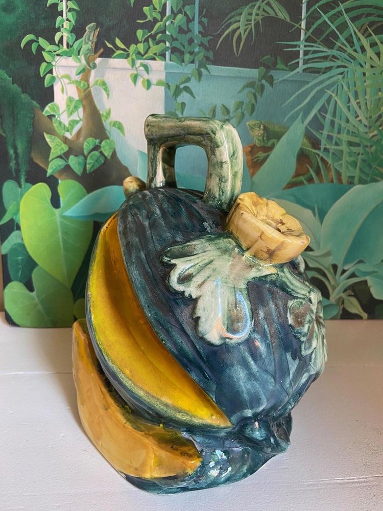 Ceramic Watermelon Trompe-l'oeil Pitcher, Spain, 1960
