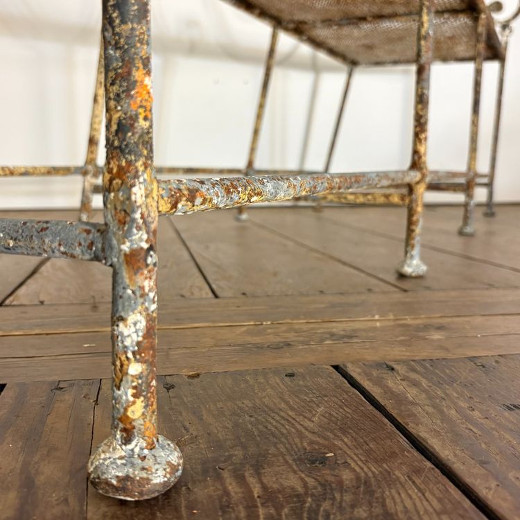 19th-Century Riveted Wrought-Iron Bench