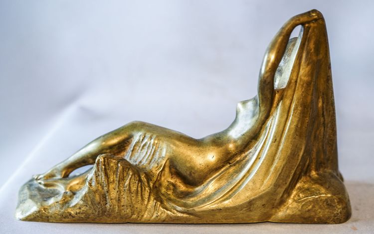 Ignacio GALLO Art Déco, Bronze femme nue allongée