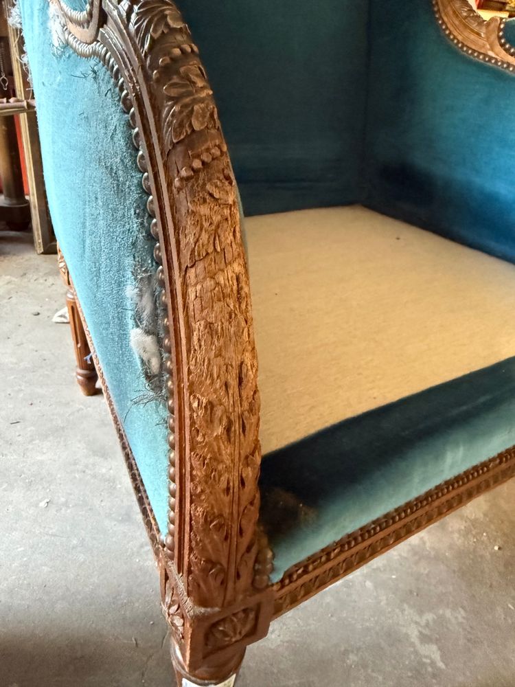 Carcasse de bergère de style Louis XVI