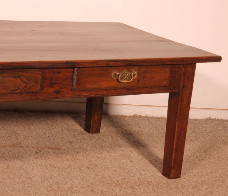 Table Basse française En châtaignier-19° siècle