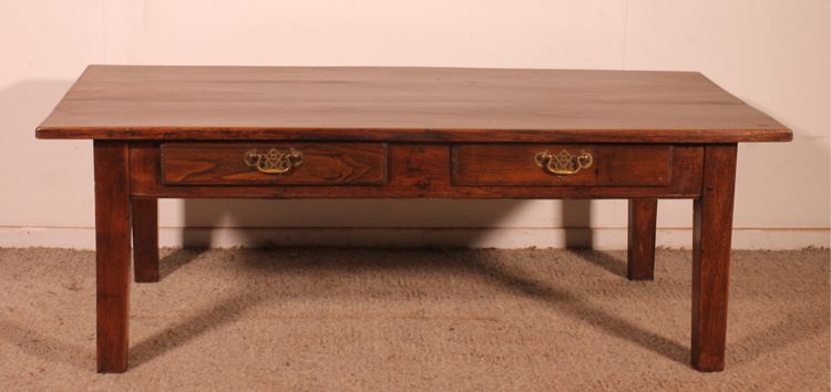 Table Basse française En châtaignier-19° siècle