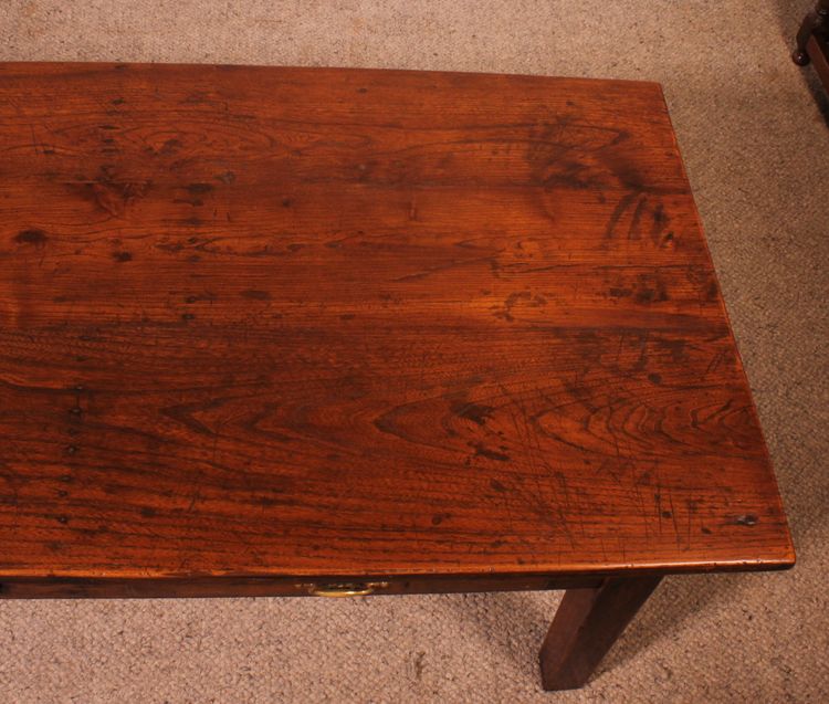 Table Basse française En châtaignier-19° siècle
