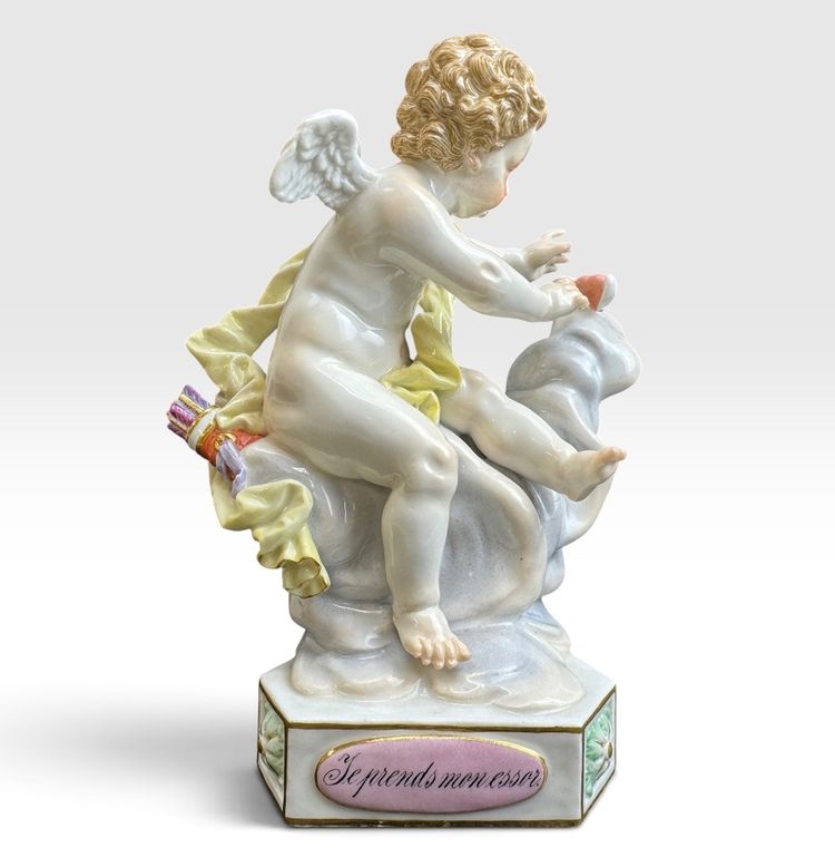 Meissen, porcelain Cupid  "I'm Taking Flight"