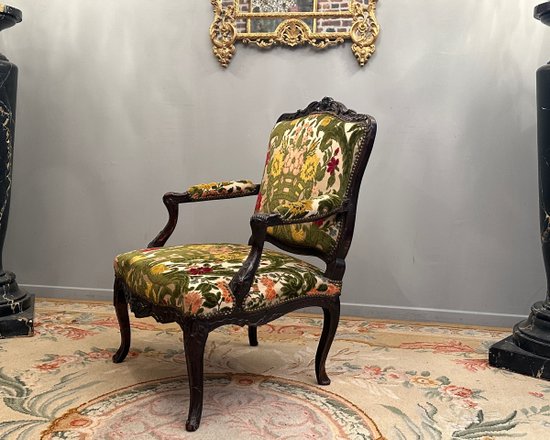 Large Armchair With Flat Backrest From The Regency Period Debut XVIIIth