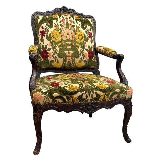 Large Armchair With Flat Backrest From The Regency Period Debut XVIIIth