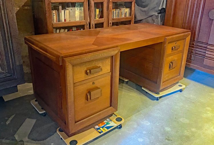 Charles Dudouyt, bedeutendes Art-déco-Büro, gestempelt, um 1930/1940 