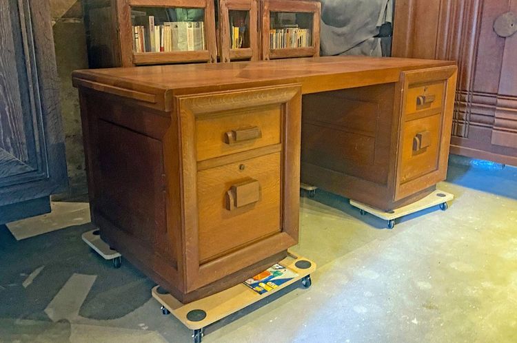 Charles Dudouyt, bedeutendes Art-déco-Büro, gestempelt, um 1930/1940 