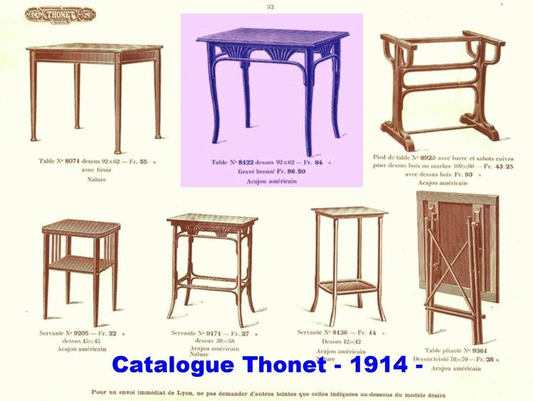 Thonet-Tisch oder -Schreibtisch Nr. 8122, um 1910, Tischplatte aus Eiche.