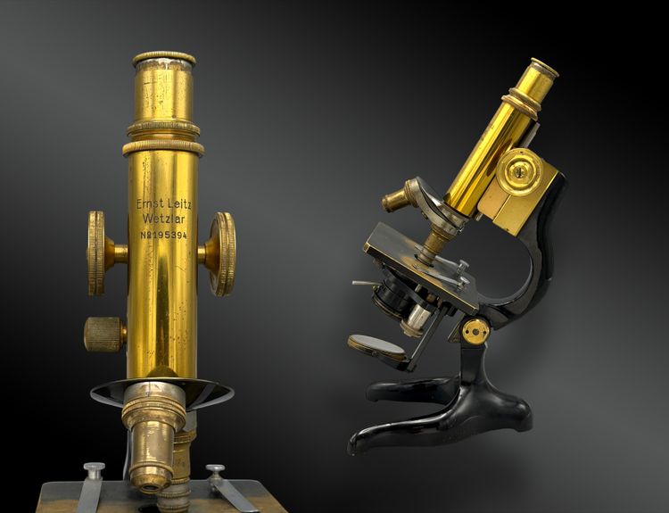 COFFRET MICROSCOPE ERNST LEITZ WETZLAR MODELE « STATIV IIb » N° 195394