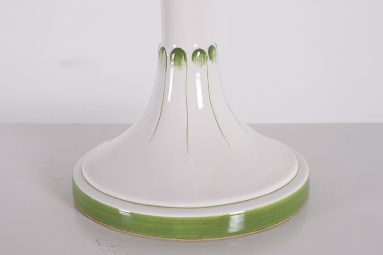 Pair of earthenware table lamps with palm tree bases, from the 1970s.