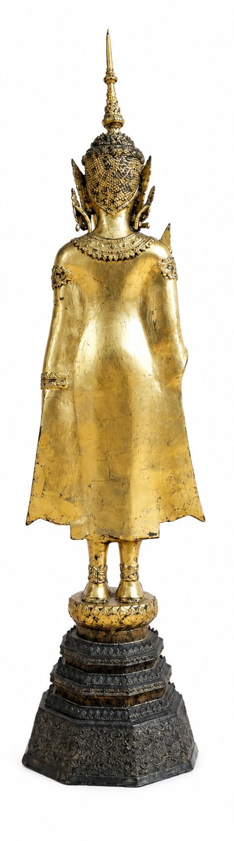 Grand Bouddha en Bronze Doré