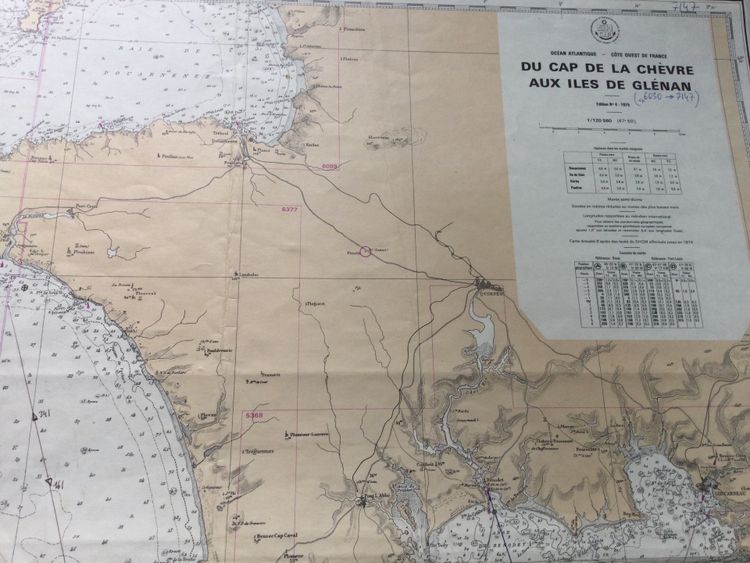 Nautical Chart: “From Cap de la Chèvre to the Glenan Islands”
