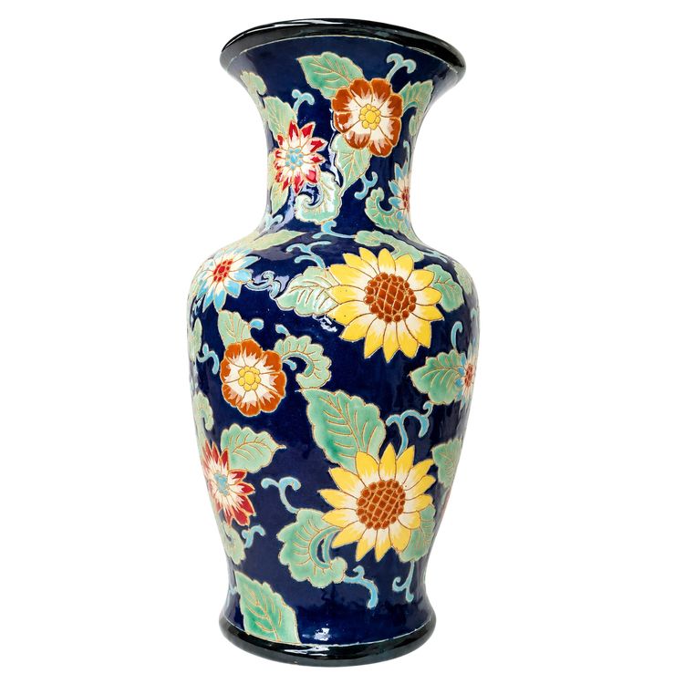 Grande vaso vintage in ceramica smaltata